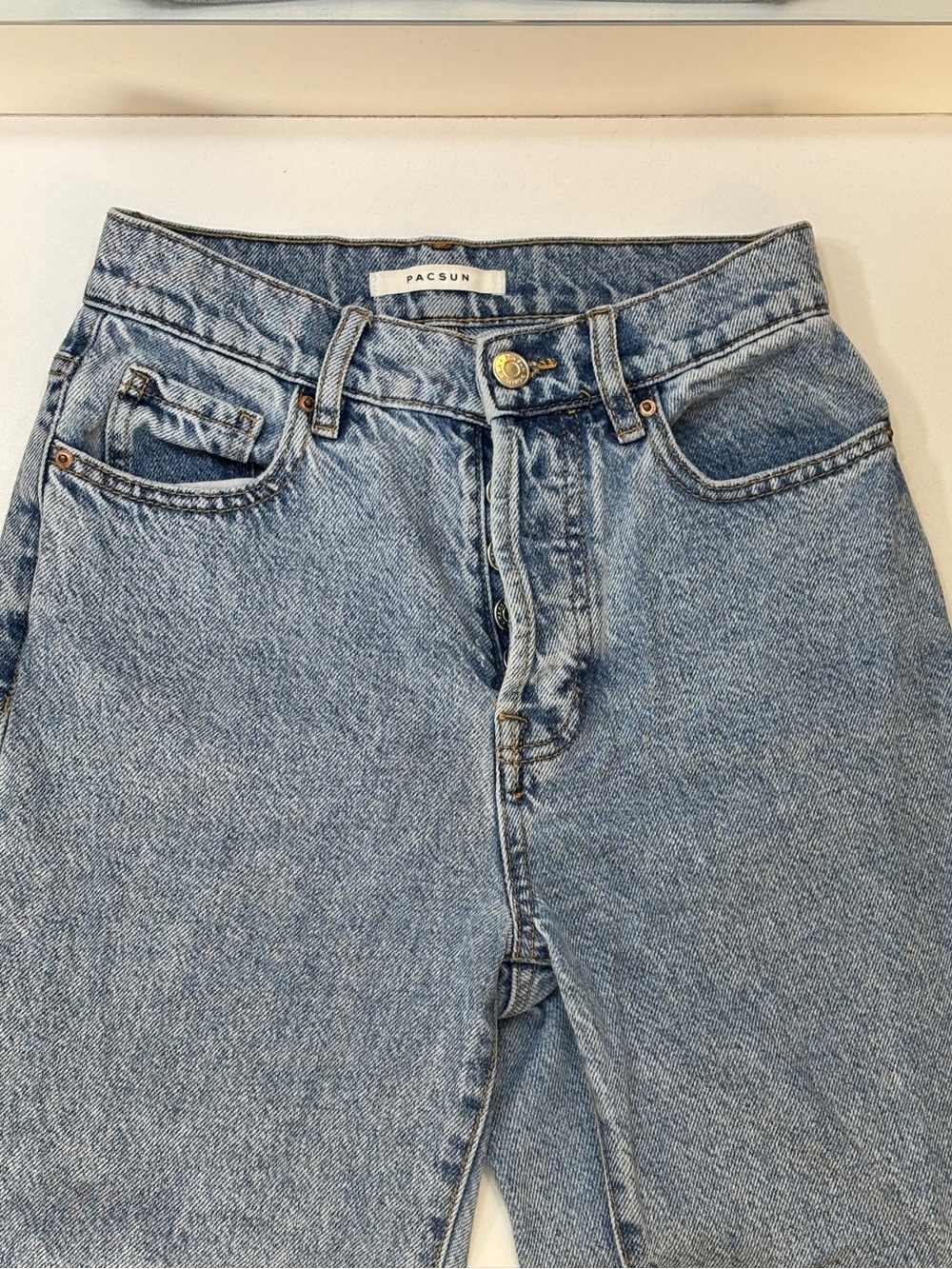 PacSun Light Wash High-Rise Denim Shorts